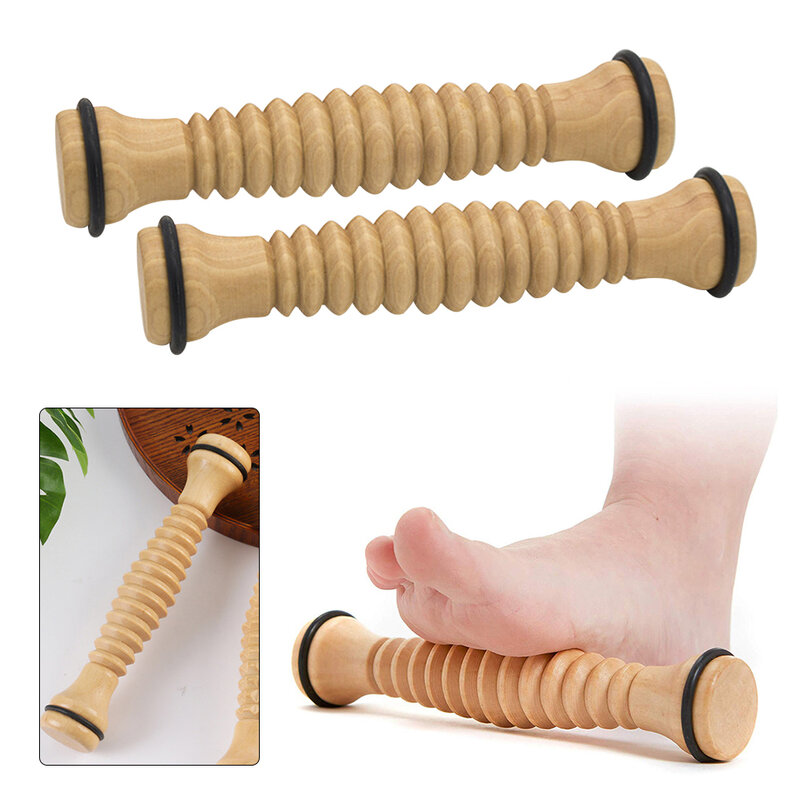 Wooden Foot Roller Wood Care Massage Reflexology Relax Relief Massager Spa Gift Anti Cellulite Foot Massager Care Tool