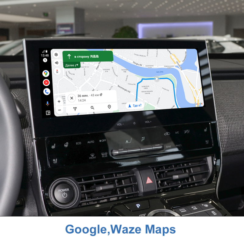 Para Toyota bZ4X WIZCAR A2 Solução Multimédia Waze Google Live Map Music trabalhar na China fez GAC FAW bZ4X Para uso do telefone Android