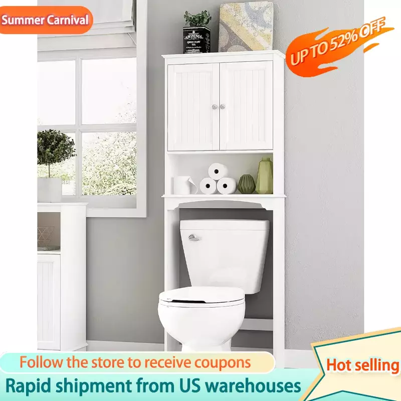 Over The Toilet Storage Cabinet, Bathroom Shelf Over Toilet, Bathroom Storage Cabinet Organizer, Engineered Wood,space saver