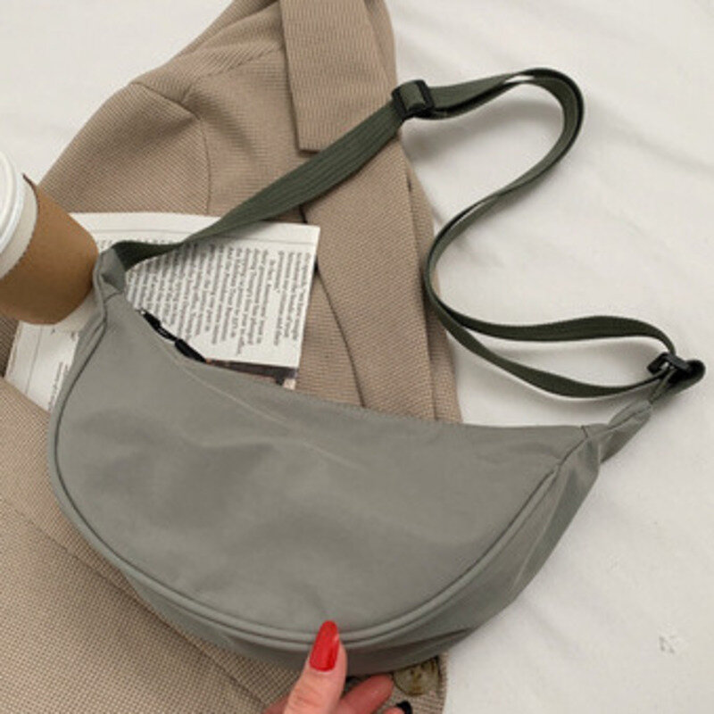 여성용 대용량 크로스바디 가방, 나일론 심플 숄더 캐주얼 핸드백, 여러 가지 빛깔의 고품질 메신저, 다목적 럭셔리