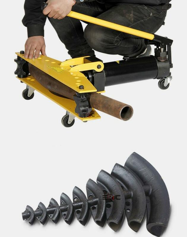 portable 90 degree galvanized pipes bending tools manual hand hydraulic non-heated black iron tube pipe bender