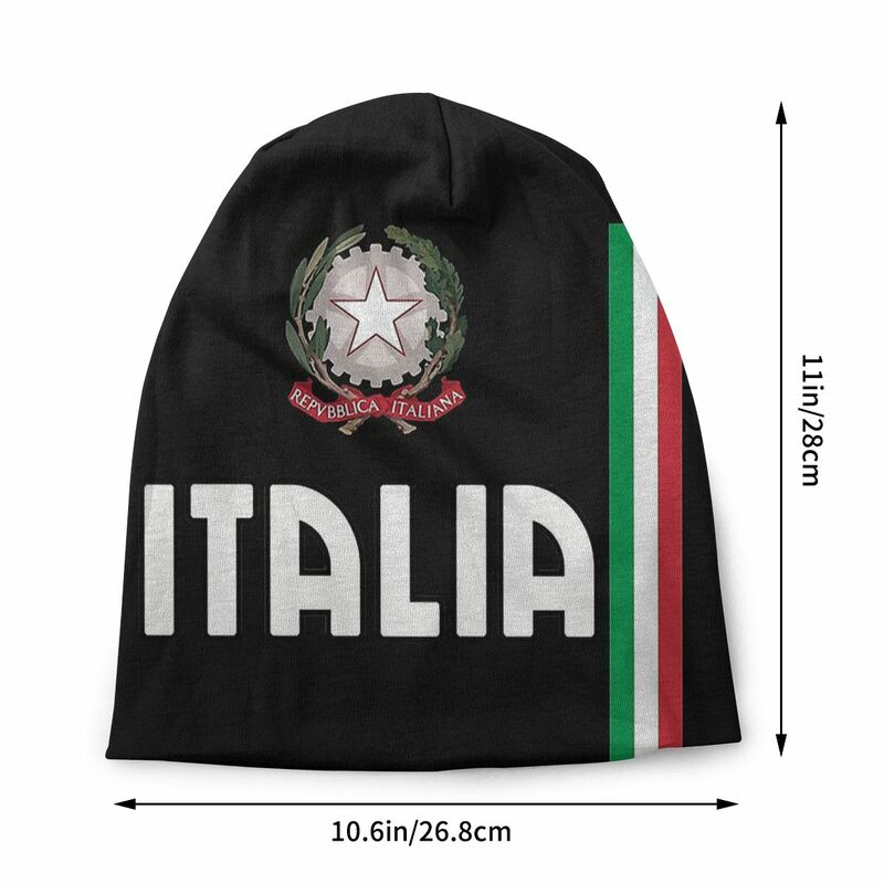 Gorro de doble capa para hombre y mujer, gorro fino con diseño de equipo deportivo de Italia, bandera italiana, Unisex, para senderismo, transpirable