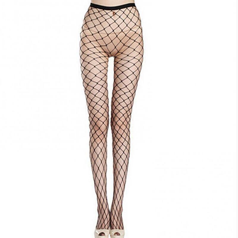 Women's Pants Sexy Fishnet Hollow Pantyhose Punk Stockings Stretchy Tights One Size Брючные костюмы Ladies Clothes For Daily