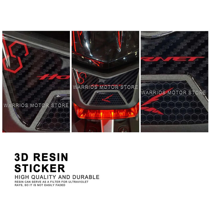 Motocicleta 3D adesivos para Honda Hornet, Adesivos decorativos traseiros, CB750, 750, 2023