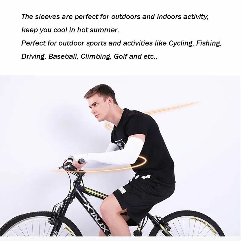 ปลอกแขนป้องกันแสงแดดสำหรับกีฬากลางแจ้งถุงมือปั่นจักรยานฤดูร้อนระบายความร้อน