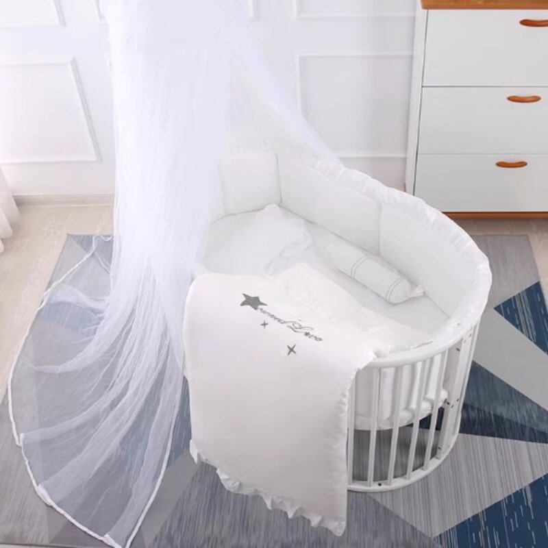 Lit de bébé multifonctionnel en bois américain, villa de luxe, meubles de chambre à coucher modernes, blanc azole