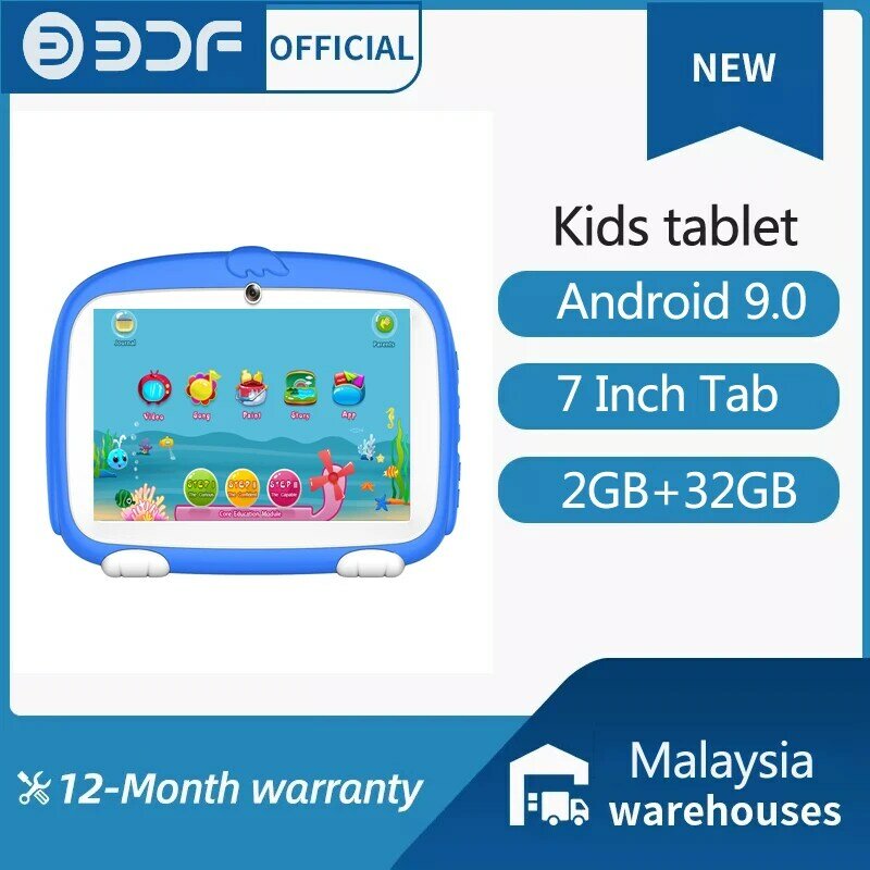 Новый 7 - дюймовый планшет Android 9.0 PC 4000 мАч 2ГБ ОЗУ 32ГБ ROM Детский планшет Детский планшет