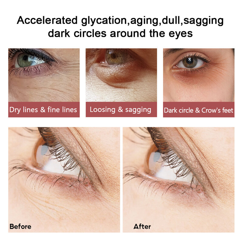 VIBRANT GLAMOUR krem pod oczy peptyd Serum z kolagenem przeciwzmarszczkowy Anti-Age usuń ciemne koła przed obrzękami i torbami pielęgnacja oczu