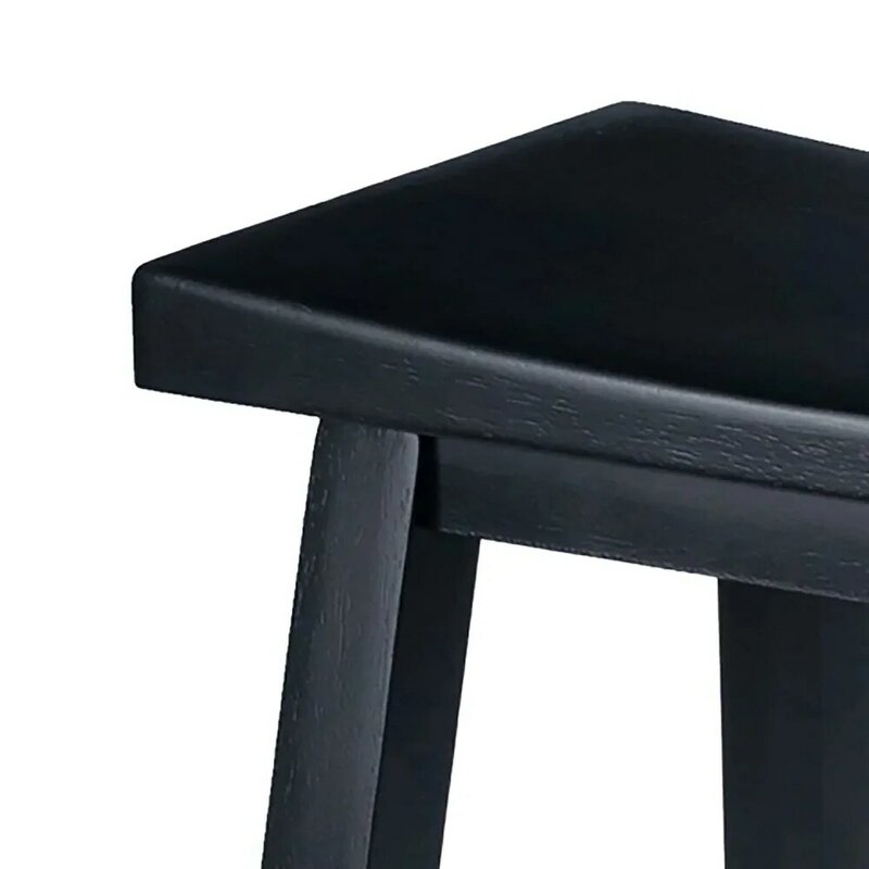 Drewniane siodło Satori stołek barowy szezlong stołki barowe do kuchni czarne wykończenie krzesło Tabourets meble