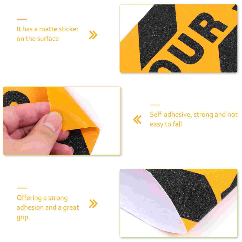 Warning Sticker Wet Floor Decals Safety Tape Steps Adhesive Caution Anti Skid Outdoor Flooring