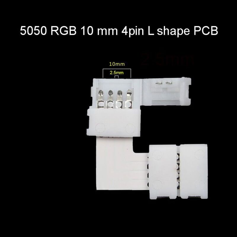 1/5/10 pz per 3528 5050 Clip-on accoppiatore senza saldatura 10mm PCB LED Strip connettore 4Pin