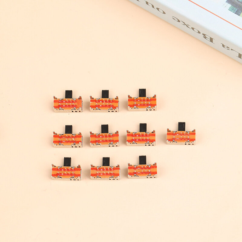 10 buah sakelar pengalih switch baris ganda 3-gear 8-pin sakelar geser horizontal