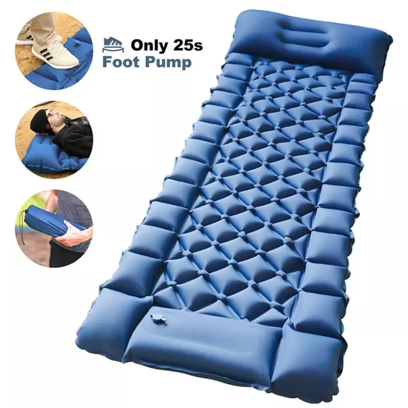 Portable Inflatable Mattress Folding Press Ultralight Waterproof Air Bed Cushion for Outdoor Camping Sunbath Relaxing Sleeping