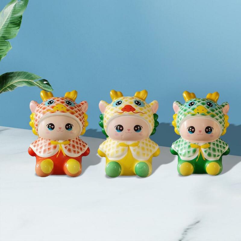 Lustige Drachen quetscht Spielzeug langsam zurückprallen Cartoon chinesisches Drachens pielzeug für Stress abbau zappeln lustige niedliche Drachen Maskottchen für Kinder