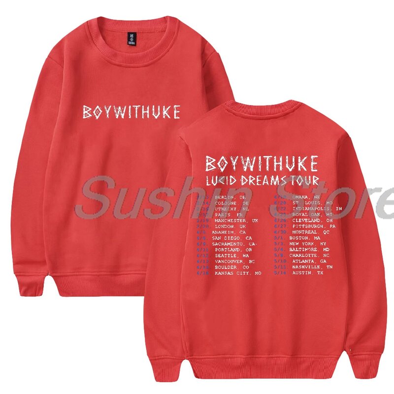 Boywithuke Lucid Dreams Tour 2024 Merch Unisex Crewneck Long Sleeve Streetwear Women Men Sweatshirt Fashion Clothes