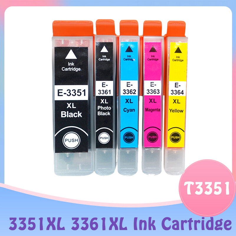 Cartucho de tinta para impresora Epson 33XL, recambio de tinta Compatible con T3351, T3361-T3364, XP-530, XP-630, XP-635, XP-830, XP-540, XP-640
