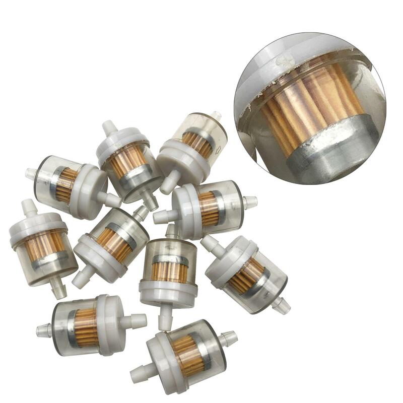 10x Universal Motorcycle Inline Fuel Filter for ATV UTV Snowmobile Durable