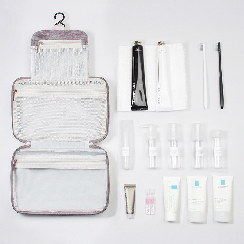 Alta qualidade mulheres maquiagem sacos de viagem portátil saco cosmético higiene pessoal organizador de armazenamento à prova dwaterproof água pendurado saco lavagem do banheiro