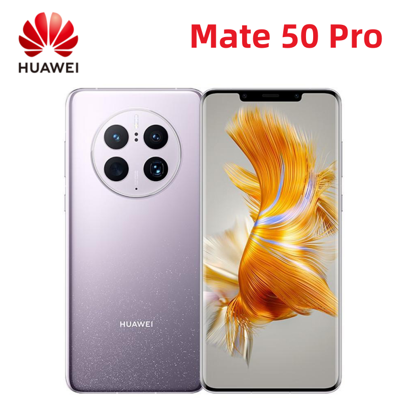 HUAWEI-Smartphone d'origine Mate 50 Pro, téléphone portable, IP68, 6.74 pouces, verre Kunlun, appareil photo 50MP, 4700mAh, poussière et eau
