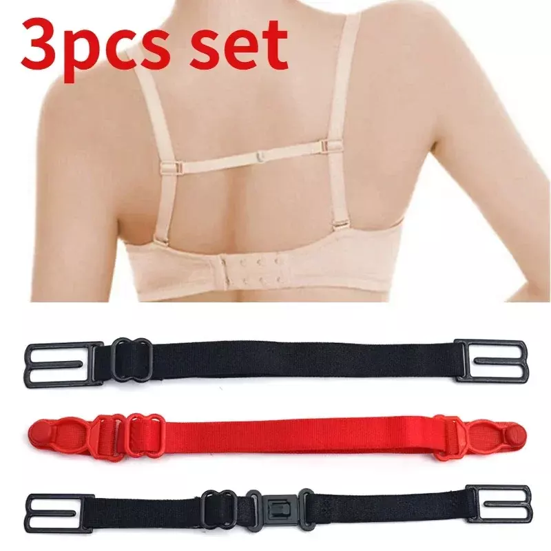 3pcs cinturino reggiseno antiscivolo per donna doppia spalla posteriore Hasp titolari fibbia cintura tutte le partite cinghie elastiche invisibili estensore reggiseno
