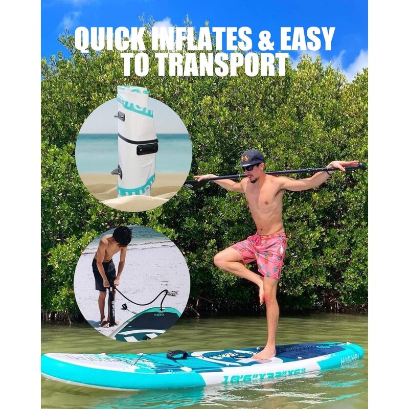 Deska do pływania Sup Wide Stance Deska surfingowa Stojąca łódź dla młodzieży i dorosłych Padel Surf Leash Stand Up Paddle Board Nadmuchiwana woda