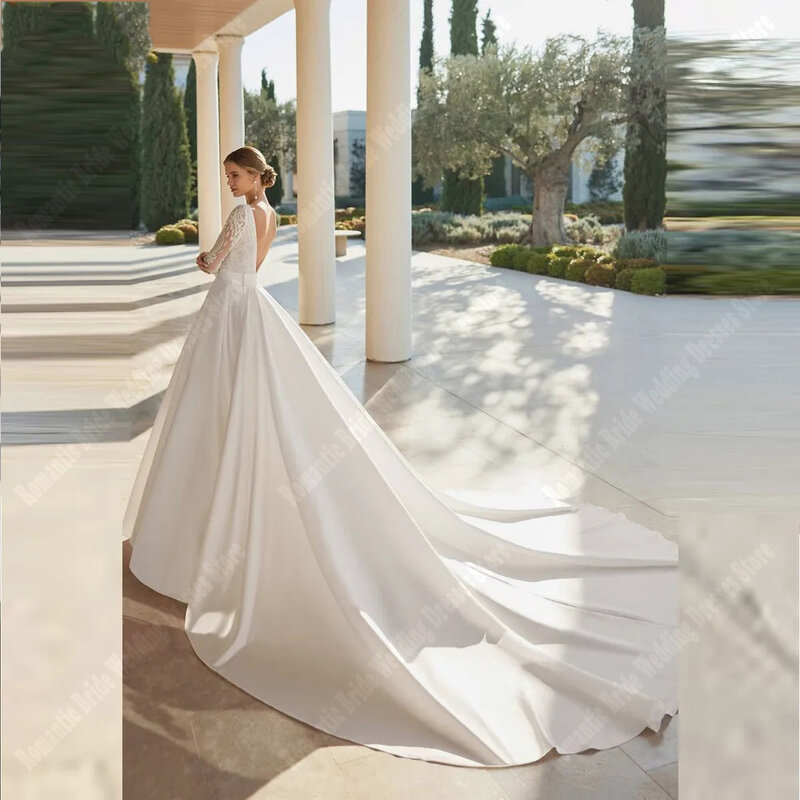 Женское атласное свадебное платье It's yiiya, белое платье с атласной отделкой на лето 2019