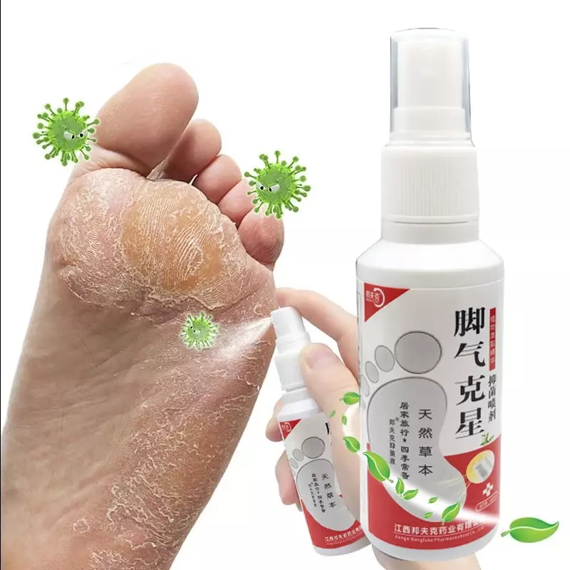 Spray médico antifúngico para pés, Removedor de odor do pé, Atleta, Líquido, Eczema, Comichão, Onicomicose, Tratamento, Novo, 2024