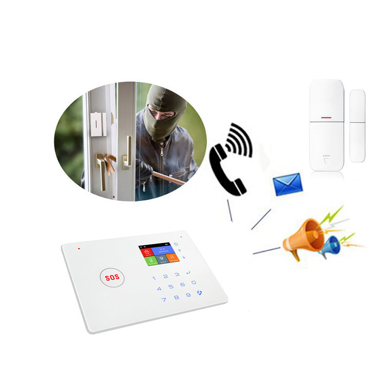 Store Home Door and Window Anti-theft Detector Mounted Wireless Intelligent Door Magnetic The Burglar Alarm Security Protection