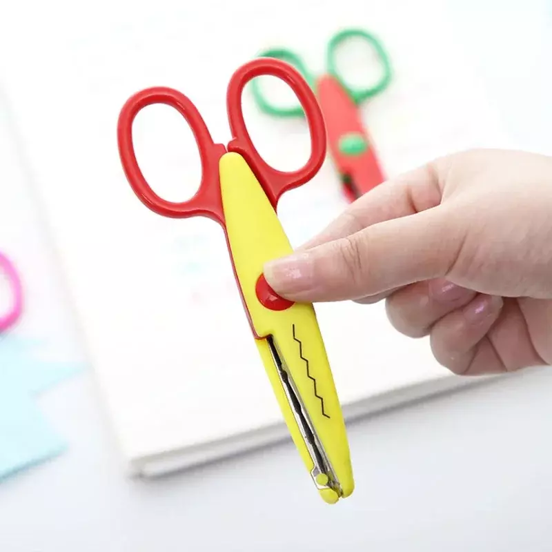 Kreatywne rzemiosło papier do pamiętnika nożyczki do rękodzieła nożyce do cięcia 6 sztuk Wave Kid ręcznie robione