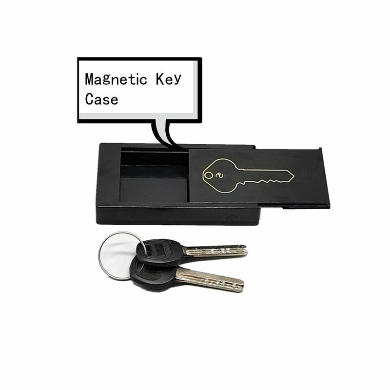Kreatywny czarny pojemnik na klucze magnetyczny zapobiegający utracie, tajne ukrywanie, schowek na klucze, przenośny ukryty klucz samochodowy