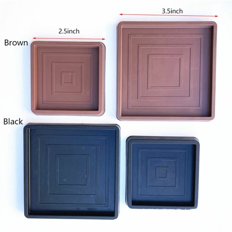 4Pcs Rubber Furniture Coasters Non Slip Square Furniture Pads 2.5/3.5inch Chair Feet Stoppers Couch/Chair/Bed Stoppers