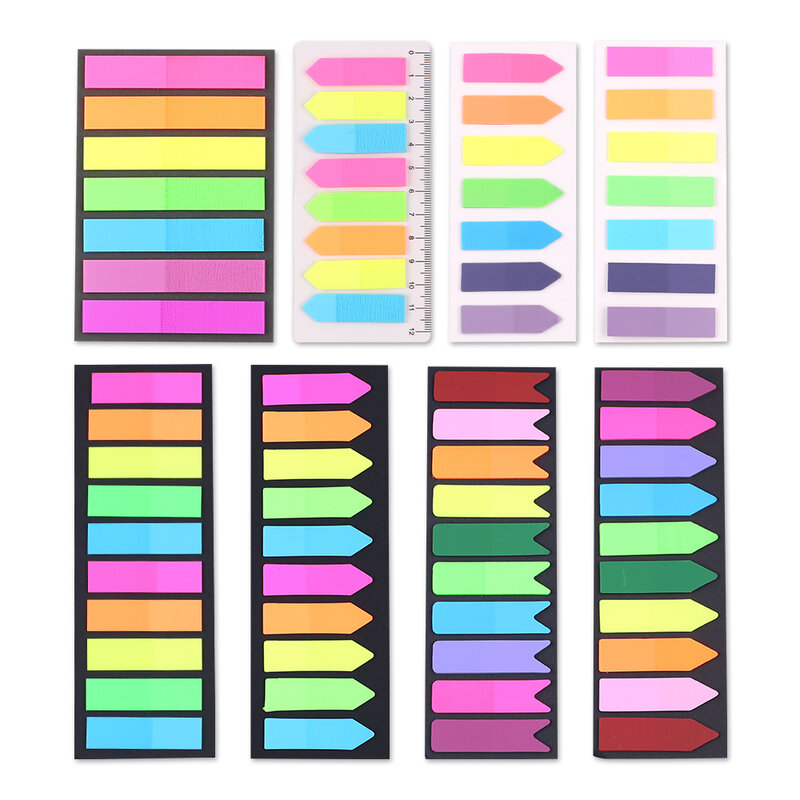 Pack Waterproof Self Adhesive Transparent Sticky Notes Clear Memo Pads Post Notepads Stationery Index Study Read Tab Page Notebo