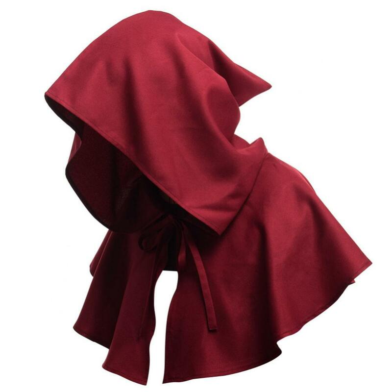 Cosplay Cape Hooded Hooded Cape Men Women Medieval Cowl Hat Renaissance Monk Halloween Cosplay Cape