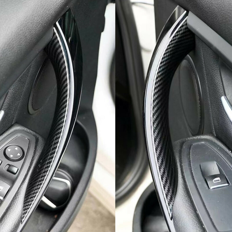2 Colors 4PCS Interior Door Handle ABS Trim Protective Cover For BMW 3 4 Series M3 M4 F30 F80 F31 F32 F33 F34 F36 F82 2012-2018