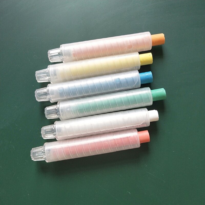 16FB Universal Clear Dustless Chalk Holder Length 3.54'' Diameter 0.59'' for School