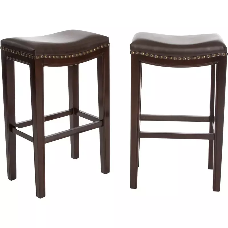 Avondale Backless Bar Stools 2-Pcs Set Brown Chairs Chair Barstool Furniture Stool