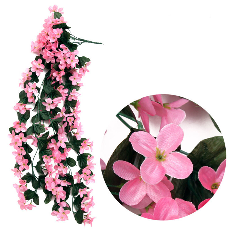 Flor Artificial de Orquídea, decoración de boda, Rosa falsa, guirnalda de Navidad, cesta colgante de pared de jardín