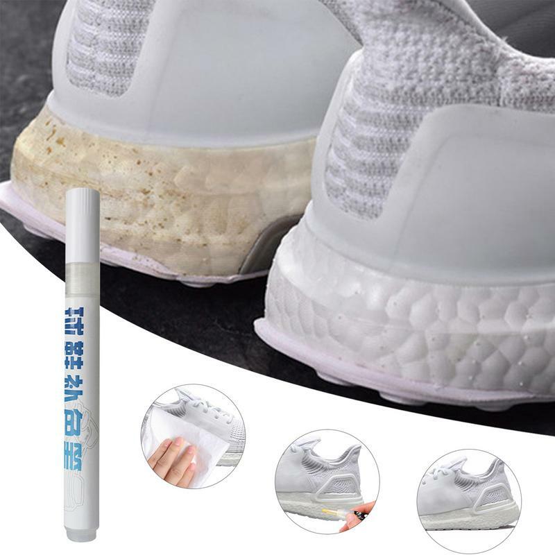Shoe Whitener Shoe Touch-Up Whitener Pen Sneaker Whitener Pen White Shoe Cleaner For White Effective Smooth Shoe Leather Care