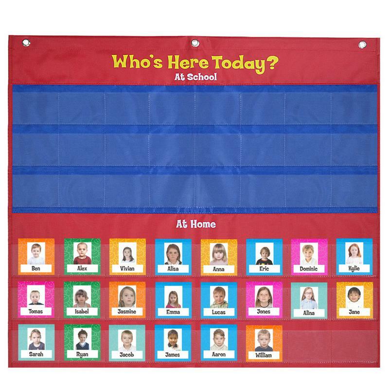 Attendance Pocket Chart 72 Cards Attendance Pocket Chart Who Is Here Today Helping Hands Pocket Chart For Classroom Classroom