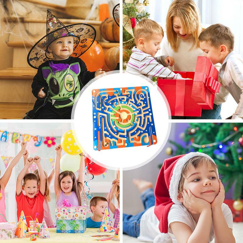 Mainan pencocokan Game magnetik permainan penyortiran warna magnetik mainan keterampilan Motor halus Montessori untuk anak laki-laki