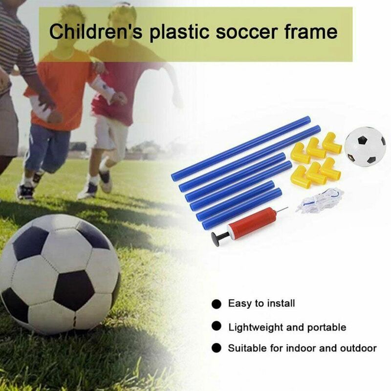 DIY Folding Detachable Toys with Pump Outdoor Sport Soccer Goal Post Football Soccer