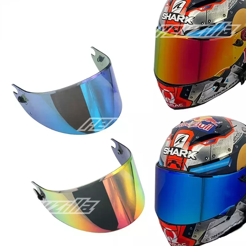 Casque de moto anti-rayures, visière intégrale, pare-vent UV, lunettes, accessoires de moto, SHARK RACE R PRO GP