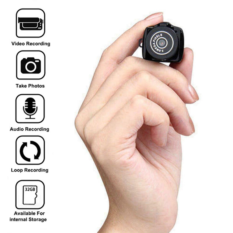 Kamera Mini portabel perekam Video Audio Webcam keselamatan Camcorder mikro DV DVR Keamanan Olahraga pengasuh kamera mikro