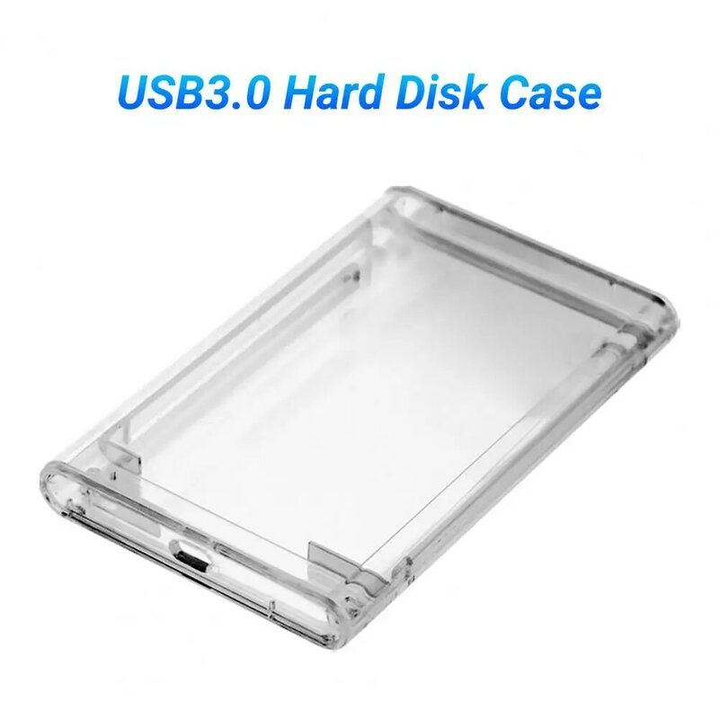 Caixa de disco rígido transparente, HDD, SDD armazenamento, SATA, USB 3.0, laptop, desktop, 3,5"