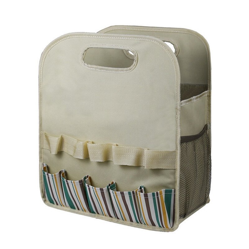 Oxfordファブリックガーデンツールバッグ、ガーデニングツールキット、ポータブルマルチポケットツールオーガナイザー、収納バッグ