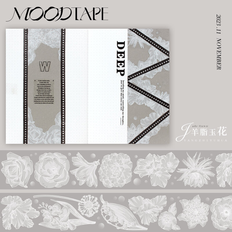 Moodtape-Paquete de pegatinas washi tape para fondo de mascotas, álbum de recortes, bricolaje, decoración hecha a mano, cinta adhesiva 746481737912
