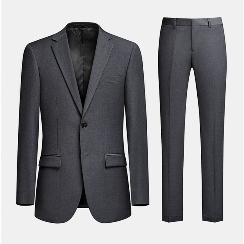 중년 남성 비즈니스 캐주얼 얇은 세트 재킷, 2623-R-Suit, 가을