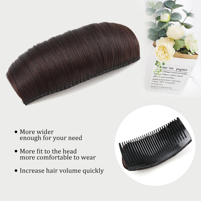 Hair Bun Invisible False Hair Clip Synthetic Hair Base Bump Fluffy Hair Pad Styling Insert Tool Volume Fluffy Increased Hair Pad
