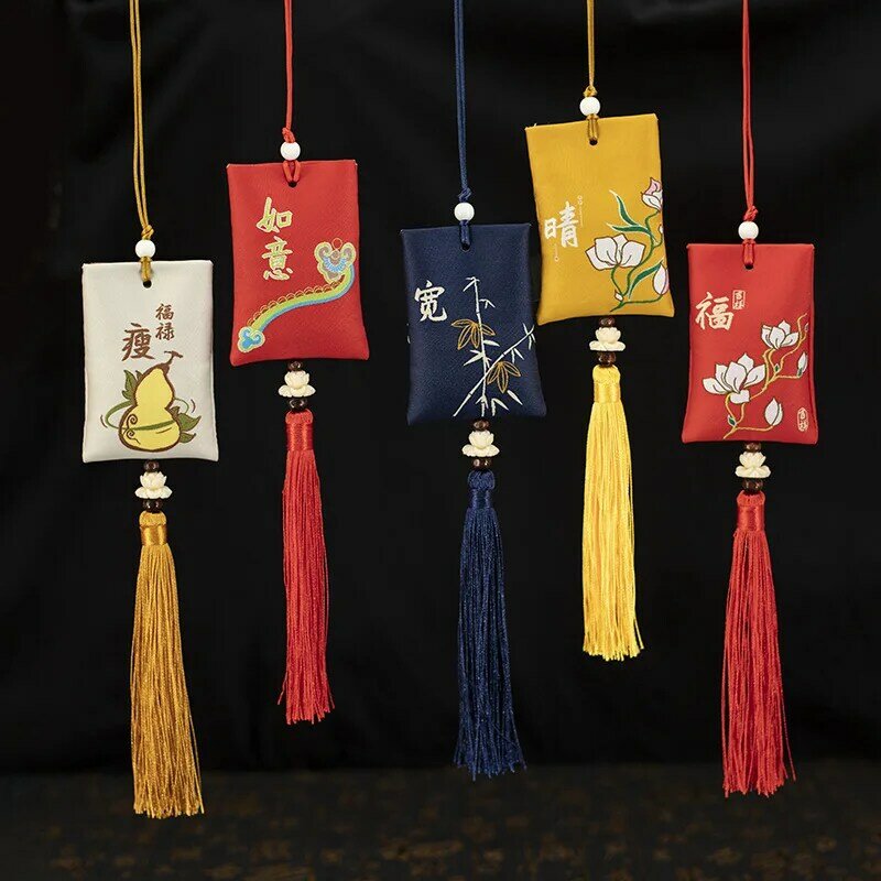 Putuo-祈り、山の小冊子、ネックガード、吊り下げブロケードバッグ、ポーチバッグ用の香りのバッグ
