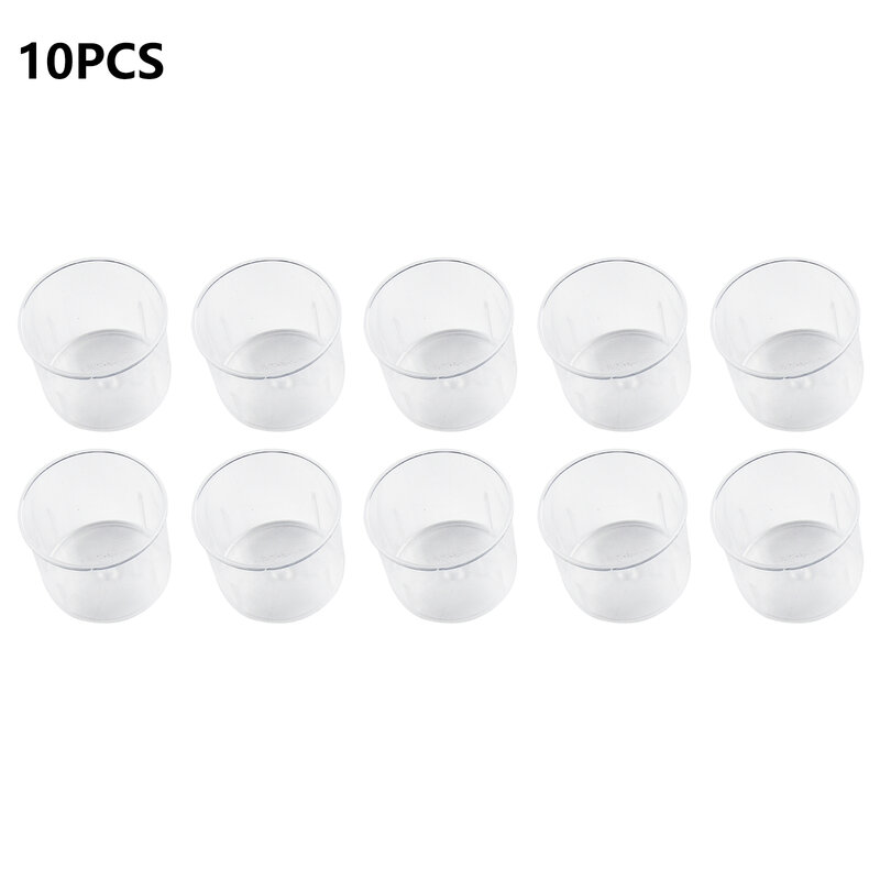 Tasse à mesurer graduée en plastique transparent, récipient de médecine pour cuisine ou laboratoire, 15ml, 30ml, 10 pièces